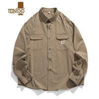 YANXUGMAC日系衬衫男长袖美式工装复古山系宽松潮牌少年感男生衬衣外套