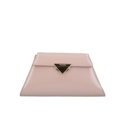 普拉达(PRADA)女款翻盖单肩包皮质小巧便携多功能通勤手提斜挎两