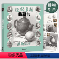 [正版]超级素描临摹卡静物组合图片高清美术生联高考教程材水果罐子衬布照片对应范画步骤结构明暗范本完整稿画册书籍零基础入