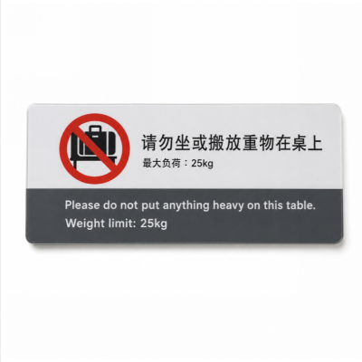 标识提示贴 PVC材质 10*4cm