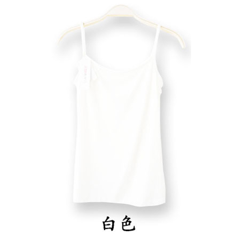 夏季莫代尔女士吊带弹力背心大码宽松小背心纯黑色打底衫