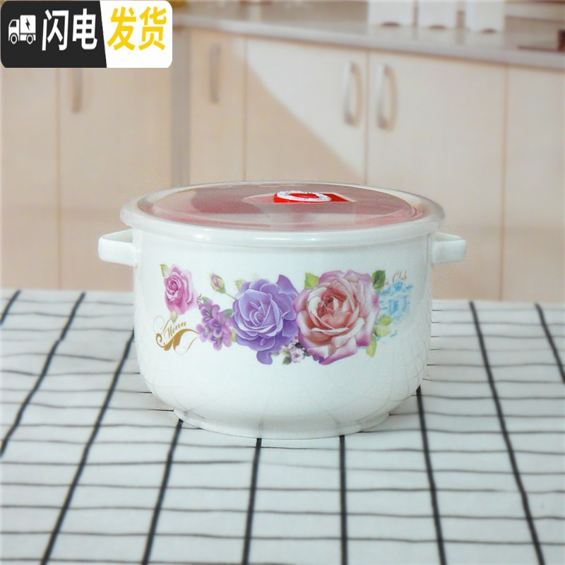 保鲜碗带盖密封扣耐热饭盒密封罐不漏气冰箱微波炉专用 花信年华(1