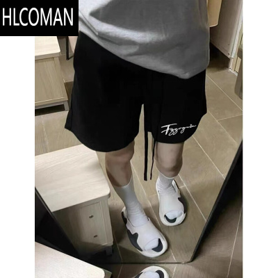 HLCOMAN美式高街五分运动短裤男夏季新款2025潮宽松篮球休闲裤子