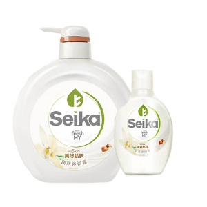 菁华seika润肤沐浴露500ml+50ml 层层渗透唤醒肌肤 泡沫绵密清洁美肤 乳木果清香 500ml+50ml