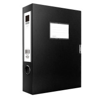 得力文件盒55MM 黑色