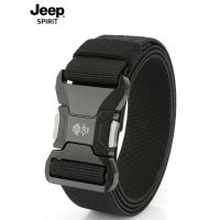 JEEP吉普战术插扣腰带男士快拆弹力户外懒人快脱休闲工装帆布皮带