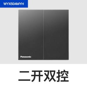 松下开关插座超薄磨砂面板云碳灰单联单控三联双控双联电脑电视86型五孔二三USB电源插座16A空调插致粹系列WYX122