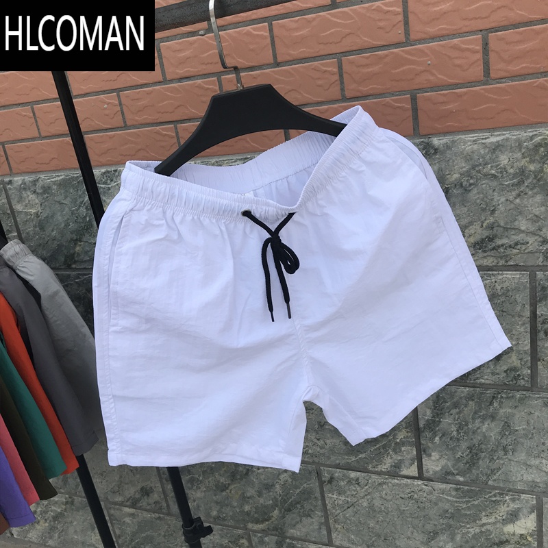 HLCOMAN沙滩裤男 宽松速干薄款骚气潮休闲运动大裤衩夏季裤头4分男士短裤
