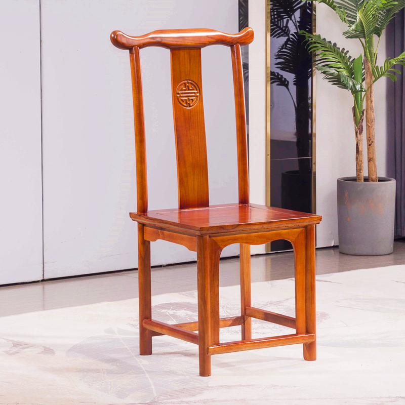 草野家具全实木月牙椅牛角椅围椅卷书椅太师椅扶手官帽椅富贵椅茶台