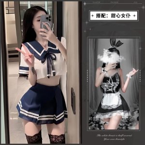 夜酥性感情趣内衣激情火辣学生套装jk制服诱惑水手服挑逗睡衣战袍
