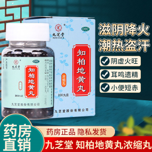 [1瓶 尝鲜款]九芝堂 知柏地黄丸 200丸/瓶 阴降火 非处方药 阴虚火旺 潮热盗汗 口干咽痛 耳鸣遗精 小便短赤