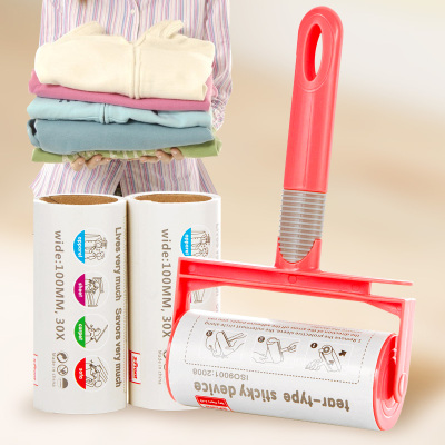 可撕式衣服沾毛粘毛器除尘刷送粘尘纸衣物灰尘滚筒去毛刷清洁滚刷_8