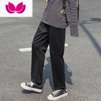 七斓春季裤子男9分运动卫裤直筒外穿港风宽松韩版潮流百搭休闲九分裤