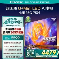 海信电视E5Q 75英寸 U+MiniLED墨晶屏 高刷 以旧换新补贴电视机