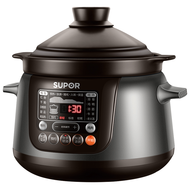 苏泊尔(SUPOR)电炖锅电炖盅煲汤锅炖汤锅煮粥锅精控快速炽陶电炖锅3L容量TG30YC5