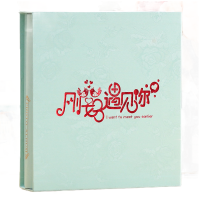 纳爱家(naaijia)相册影集过塑可放相册本大容量插页式家庭盒装5寸6寸7寸-刚好遇见你-6寸200张