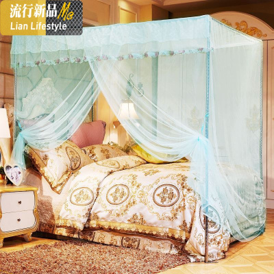 蚊帐和支架全套厚蚊帐1.5/1.8m2米床2.2双人家用公主风支架落 三维工匠