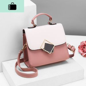 2020新款女包单肩斜挎小包时尚百搭潮流韩版拼色包休闲可爱手提包NEW LAKE