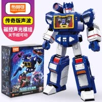 布鲁可积木人拼装玩具变形金刚积木人传奇版擎天柱声波儿童可动模型手办 传奇版-声波