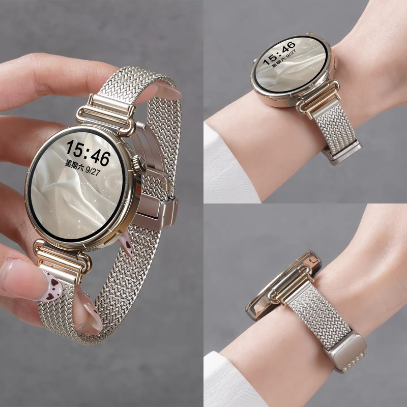 适用华为gt6女款表带watch gt5手表带gt5pro女士智能4腕带新款磁吸硅胶高级gt3运动gt2专用荣耀夏季配件