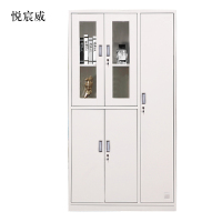 悦宸威钢制五门玻璃更衣柜员工柜铁皮职工储物柜带锁文件柜鞋柜资料柜子