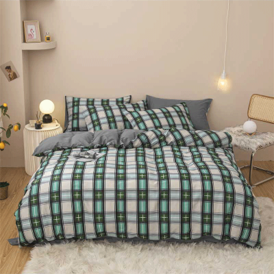 安居先森40支纱高支高密全棉印花双人床四件套活性印染床上用品四件套D1383