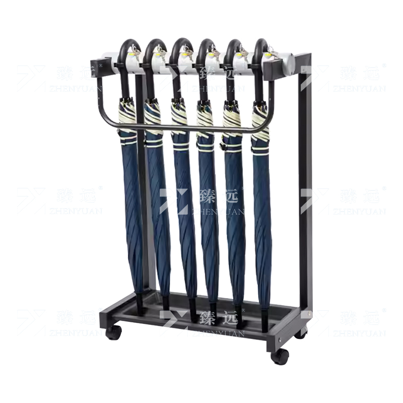臻远 ZY4080110商用雨伞架带锁收纳置物架铁艺伞架子 含6把单人伞