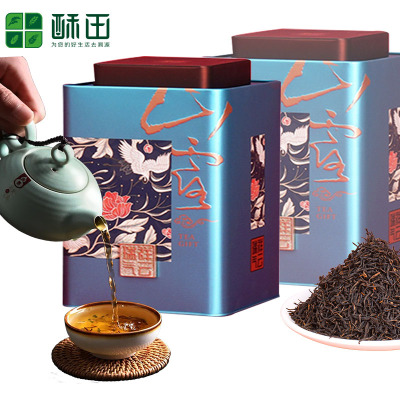 （苏宁自营）酥田(SUTIAN)祁门红茶祁红金针经典新茶500g两罐礼盒装春茶核心正宗原产地安徽祁门特级浓香茶叶