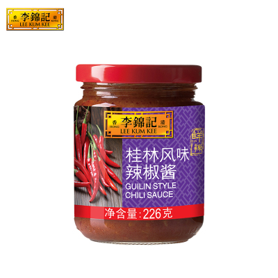 李锦记 LEEKUMKEE桂林风味辣椒酱226g 选用广西名椒 拌饭拌面火锅烧烤辣酱 226g