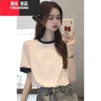 YIBUSHENG欧货2024新款短袖t恤女季小众设计感独特别致上衣洋气减龄
