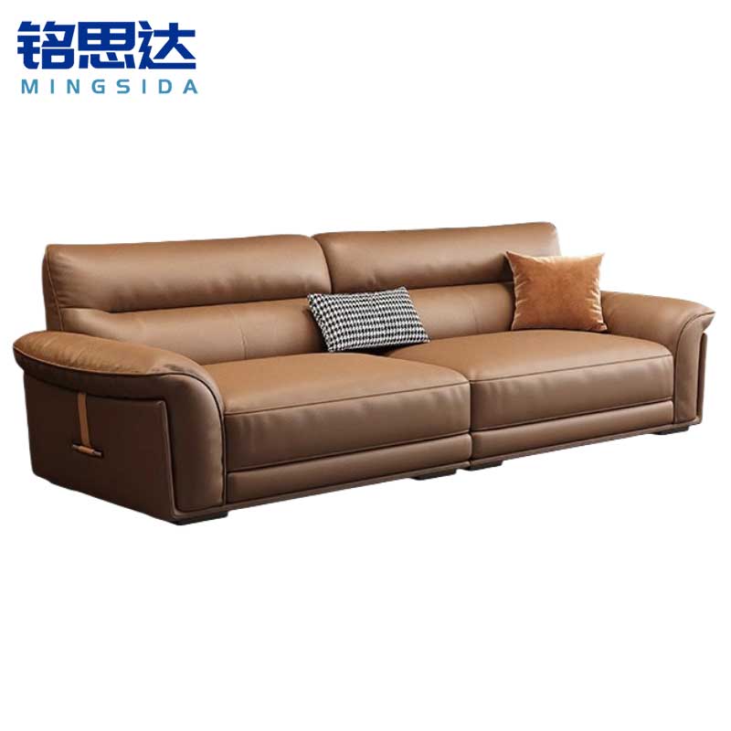 铭思达皮艺沙发2.5m多人位张