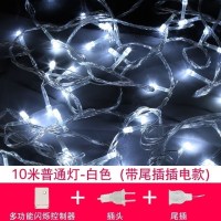 家柏饰(CORATED)新年春节过年卧室装饰房间布置电池彩灯闪灯串灯满天星星灯饰 10米普通灯-白色(带尾插插电款)