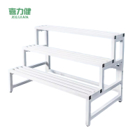 喜力健 铁艺阶梯花架 白色三层-长100*高45CM 个