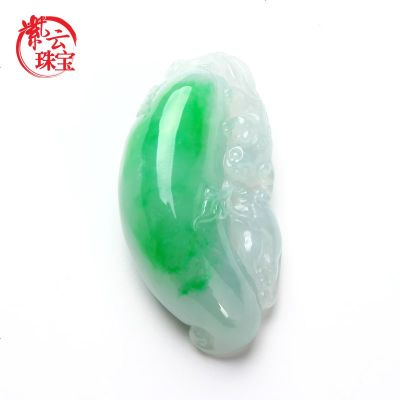 紫云珠宝翡翠吊坠葫芦玉坠福瓜挂件玉吊坠福在眼前玉挂件翡翠福豆福瓜
