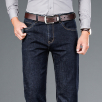 老爷车(laoyeche)秋冬季款男裤直筒宽松牛仔裤 男商务青年大码男装弹力长裤子男士牛仔裤