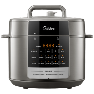 美的(Midea)饺子王电压力锅5L家用电锅全自动智能预约饭煲双胆开盖火锅高压锅MY-E5910(4-6人)