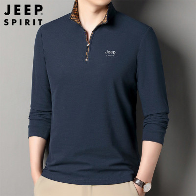 JEEPspirit卫衣半开衫春秋青年卫衣休闲冬季长袖T恤外套男士8837