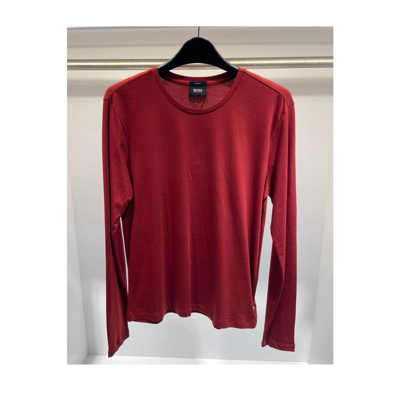 Hugo boss雨果波士长袖T恤男透气吸汗易打理亲肤纯色修身柔软