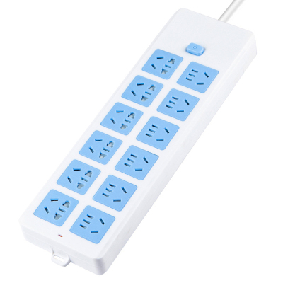 杰储 GS-207 5米10插 接线板 (计价单位:个) 蓝白色