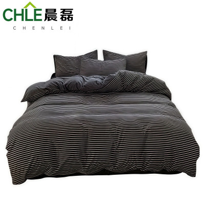 晨磊 床上四件套 220*240cm(黑白条) 套