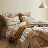 高克重柔软兔毛绒四件套秋冬牛奶绒床品撸毛感无静电保暖被套