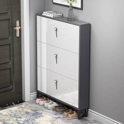 轻奢烤漆超薄翻斗鞋柜 17CM家用口 省空间玄关柜简约现代可定制