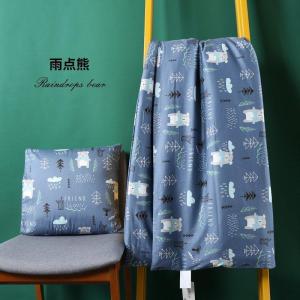 美帮汇抱枕被子两用午睡靠垫全棉加厚汽车靠背办公学生午休被空调小被子