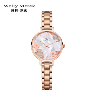 welly merck威利默克女生手表时尚防水新款腕表女士正品石英学生女表WM015L