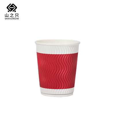 山之只 一次性瓦楞杯 300ml 个