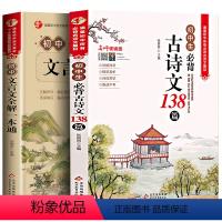 [全套2册]初中生必背古诗文+文言文全解—本通 初中通用 [正版]初中背古诗文138篇文言文全解一本通完全解读 中学生初