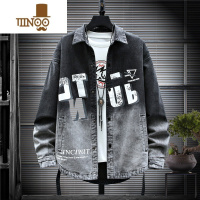 YANXU牛仔外套男宽松2023新款青少年高中初中学生帅气潮牌流夹克
