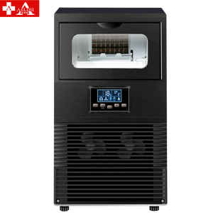埃利斯(AILISI)36冰格不锈钢外壳制冰机 手动自动加水 方冰HZB-50F/AB制冰机