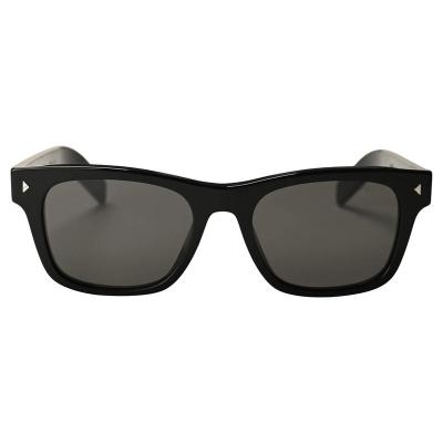 PRADA普拉达 海外代购男专柜时尚百搭太阳眼镜显瘦黑色镜框茶色镜