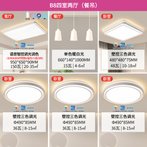 雷士照明舒适光led吸顶灯语音智控简约现代客厅灯卧室北欧灯饰高显色指数灯具套餐